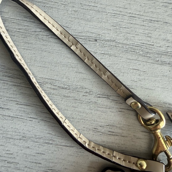 Coach Double Zip Wristlet | Signature C Jacquard | Cream & Beige - Picture 8 of 12